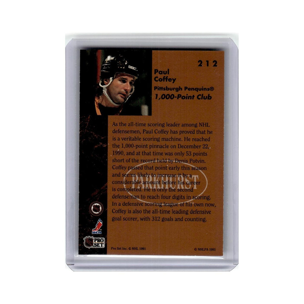 Paul Coffey 1991 Parkhurst #212 Pittsburgh Penguins Hockey Card NM