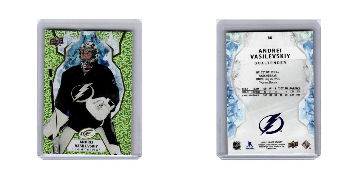 Andrei Vasilevskiy 2021 Upper Deck Ice #86 Tampa Bay Lightning Hockey Card NM