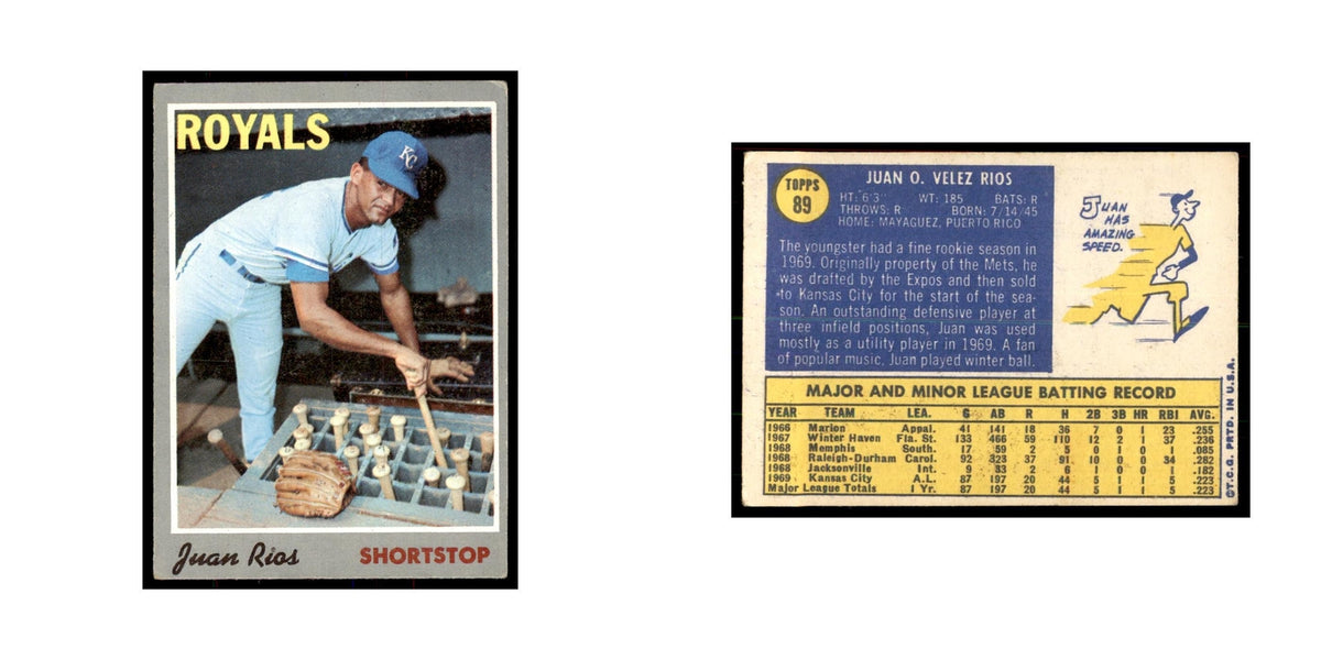1970 Topps (Damaged) Juan Rios Baseball Cards #89