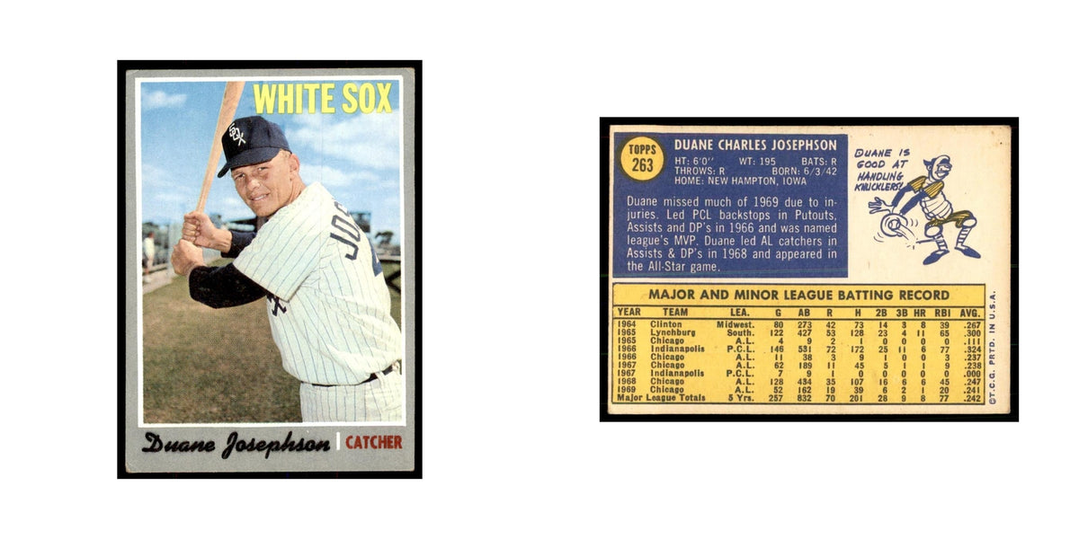 1970 Topps (Damaged) Duane Josephson Baseball Cards #263