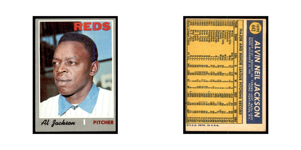 1970 Topps (Damaged) Al Jackson Baseball Cards #443