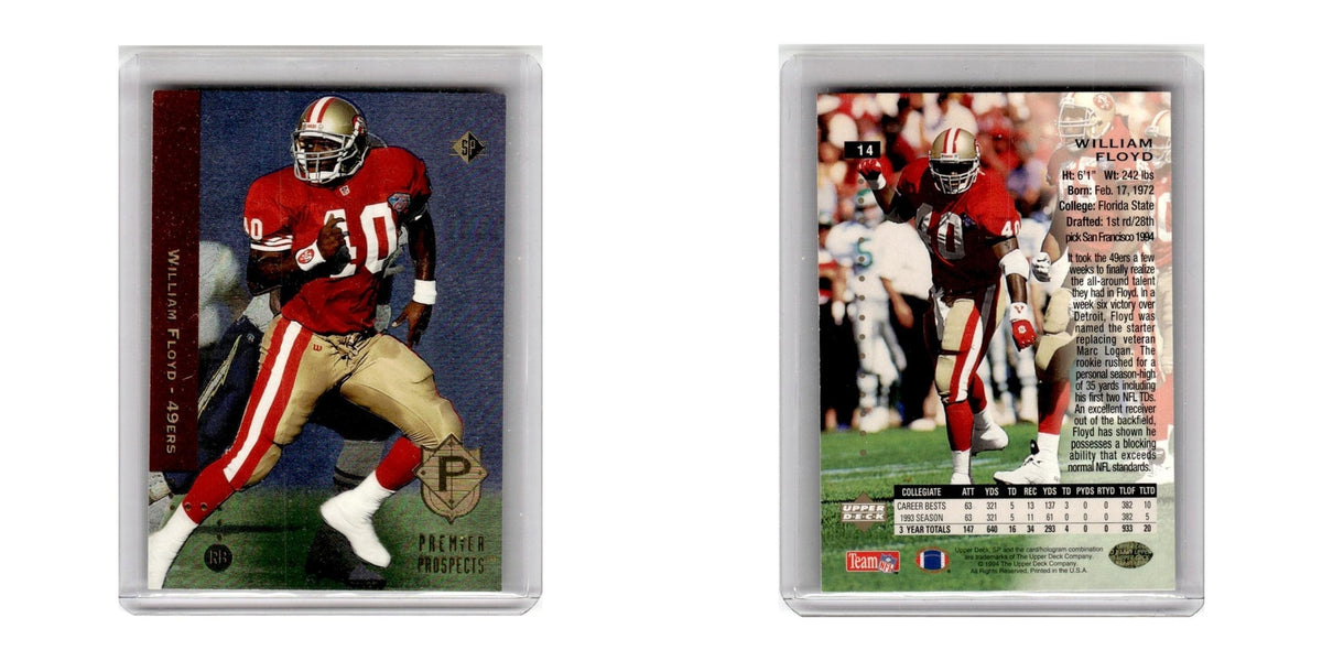 1994 SP Premier Prospects William Floyd RC 49ers #14