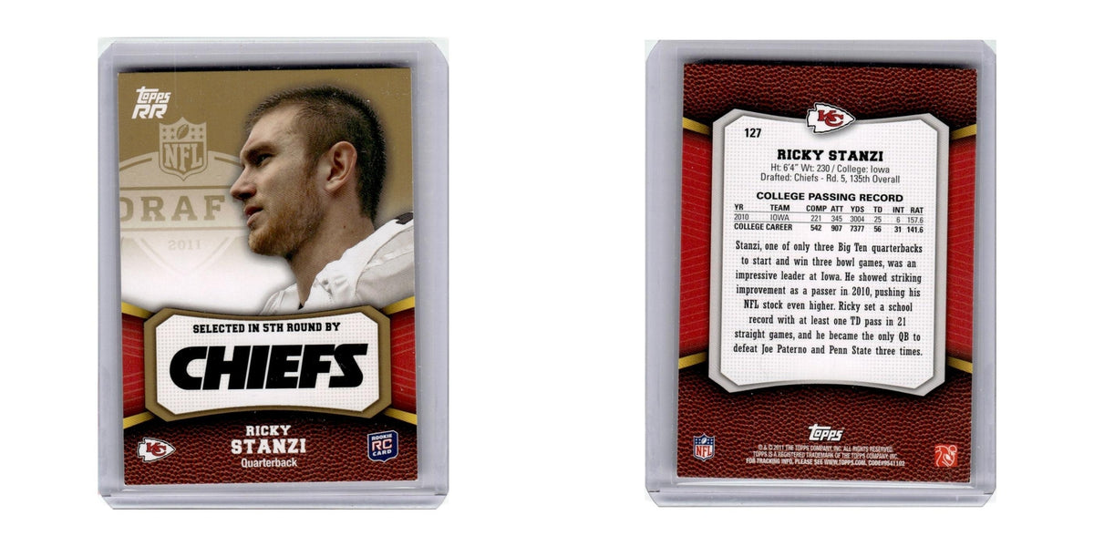 2011 Topps Rising Rookies Ricky Stanzi Chiefs #127