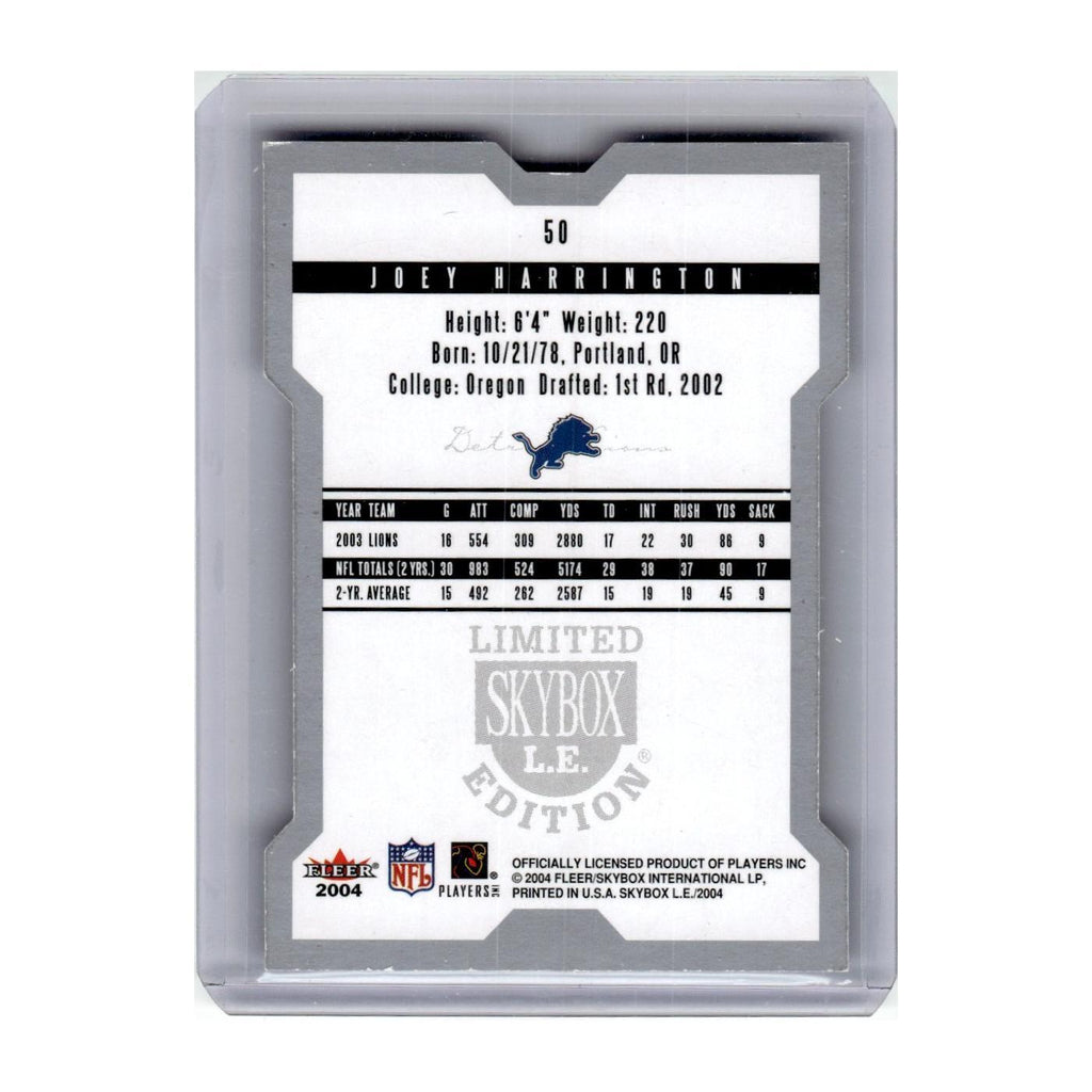 2004 Skybox Limited L.E. Joey Harrington Lions #50