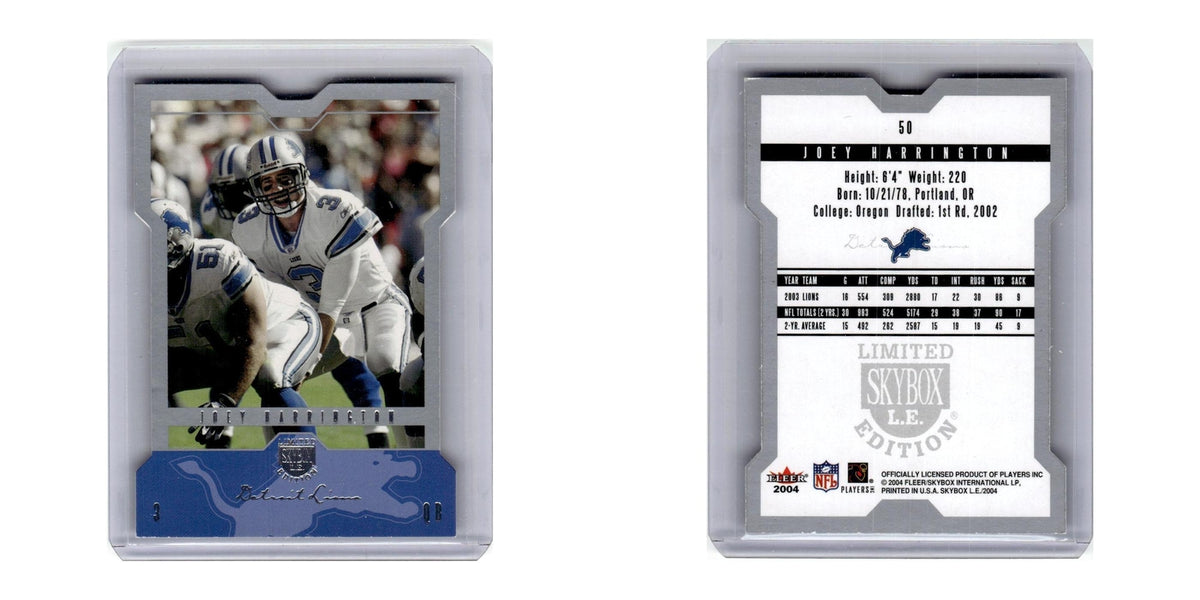 2004 Skybox Limited L.E. Joey Harrington Lions #50