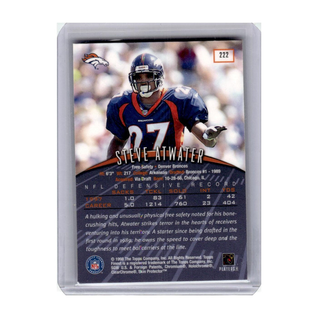 1998 Finest Steve Atwater Broncos #222