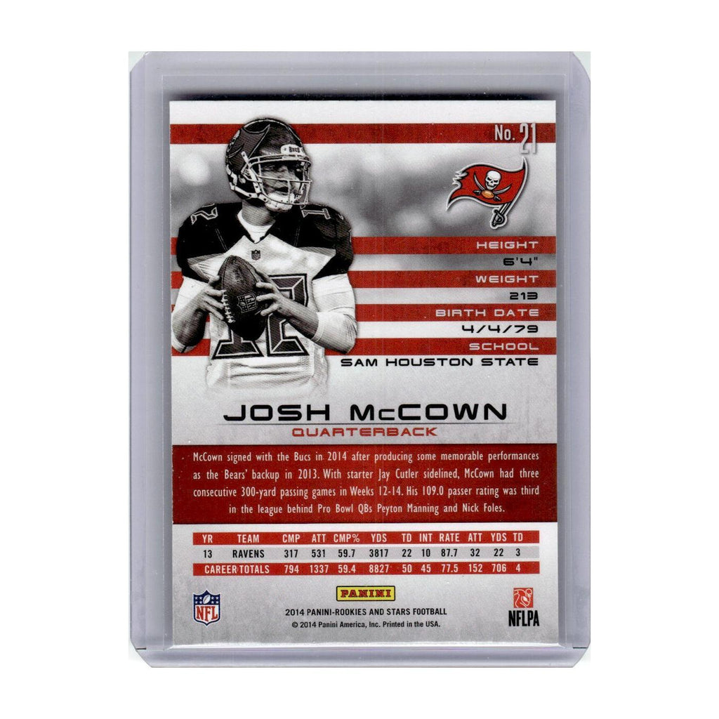 2014 Panini Rookies & Stars Josh McCown Buccaneers #21