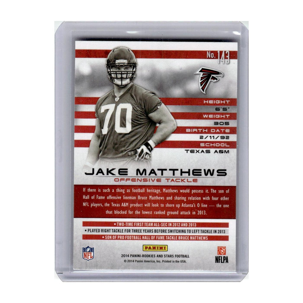 2014 Panini Rookies & Stars Jake Matthews RC Falcons #143