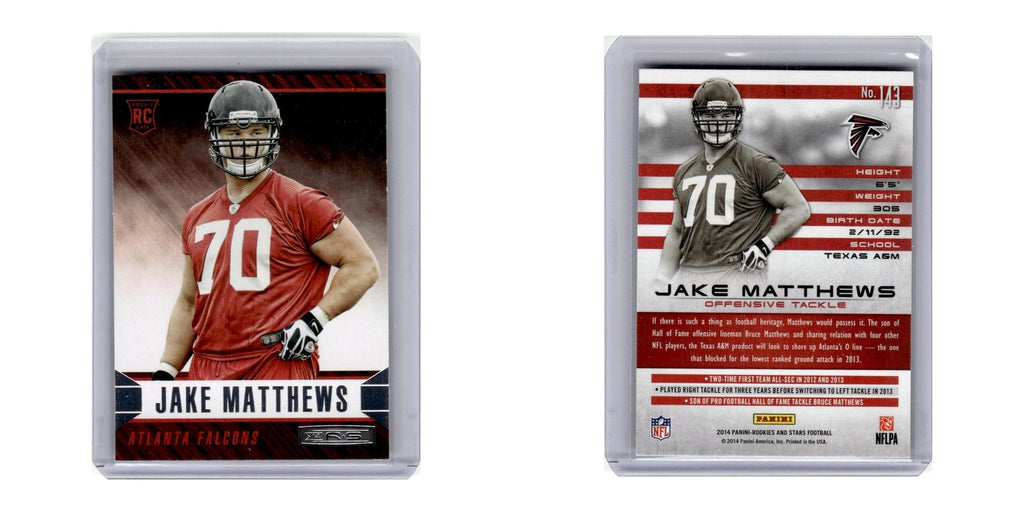 2014 Panini Rookies & Stars Jake Matthews RC Falcons #143