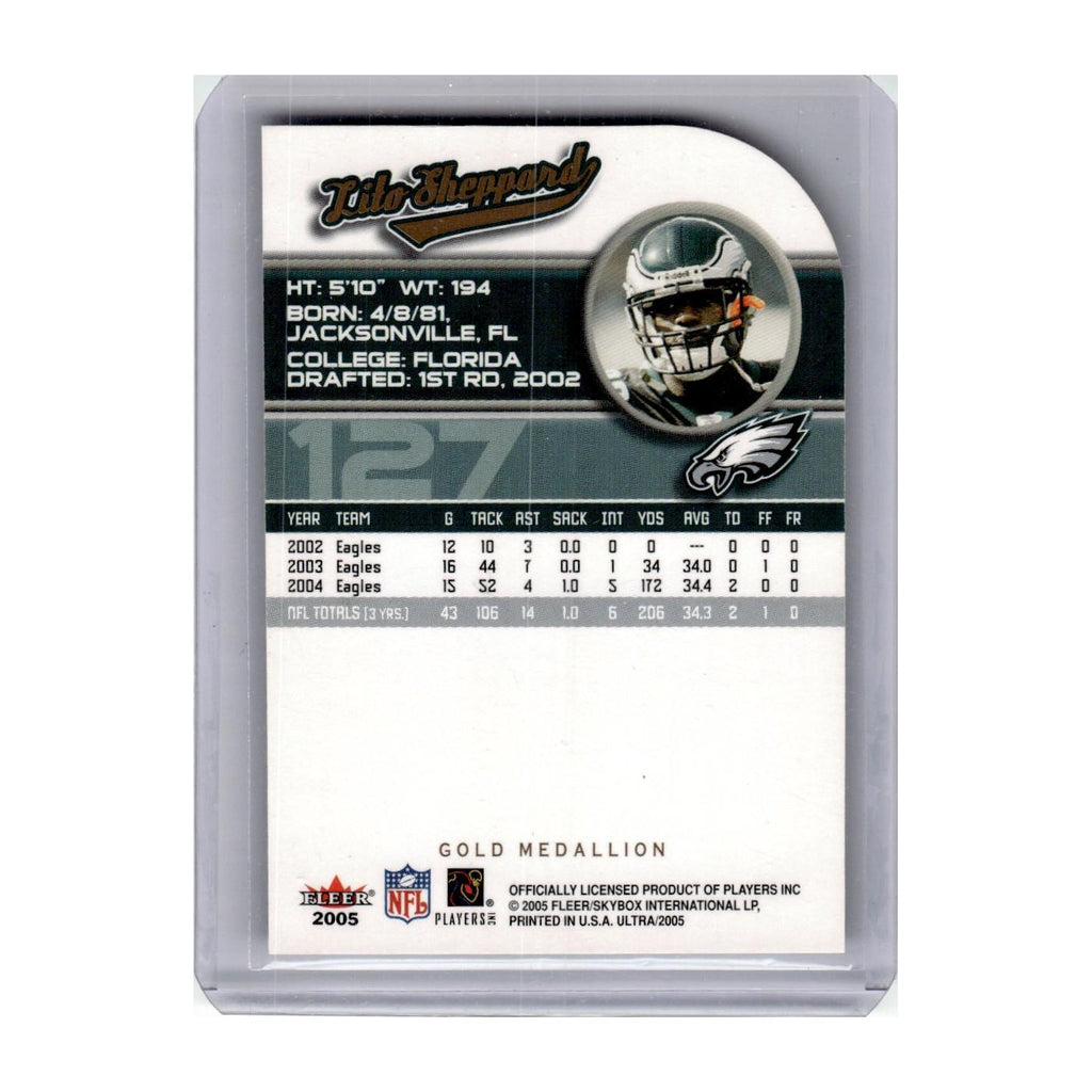 2005 Fleer Ultra Gold Medallion Lilo Sheppard Eagles #127