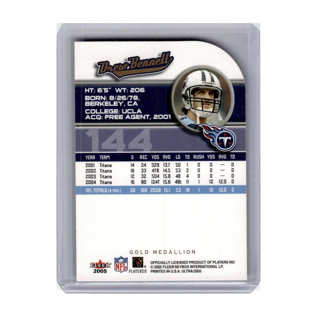 2005 Fleer Ultra Gold Medallion Drew Bennett Titans #144
