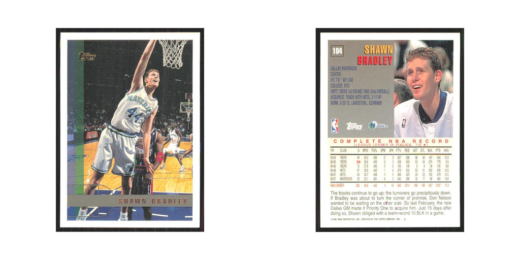 1997 Topps Shawn Bradley Mavericks #104.0