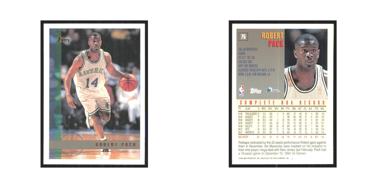 1997 Topps Robert Pack Mavericks #75.0