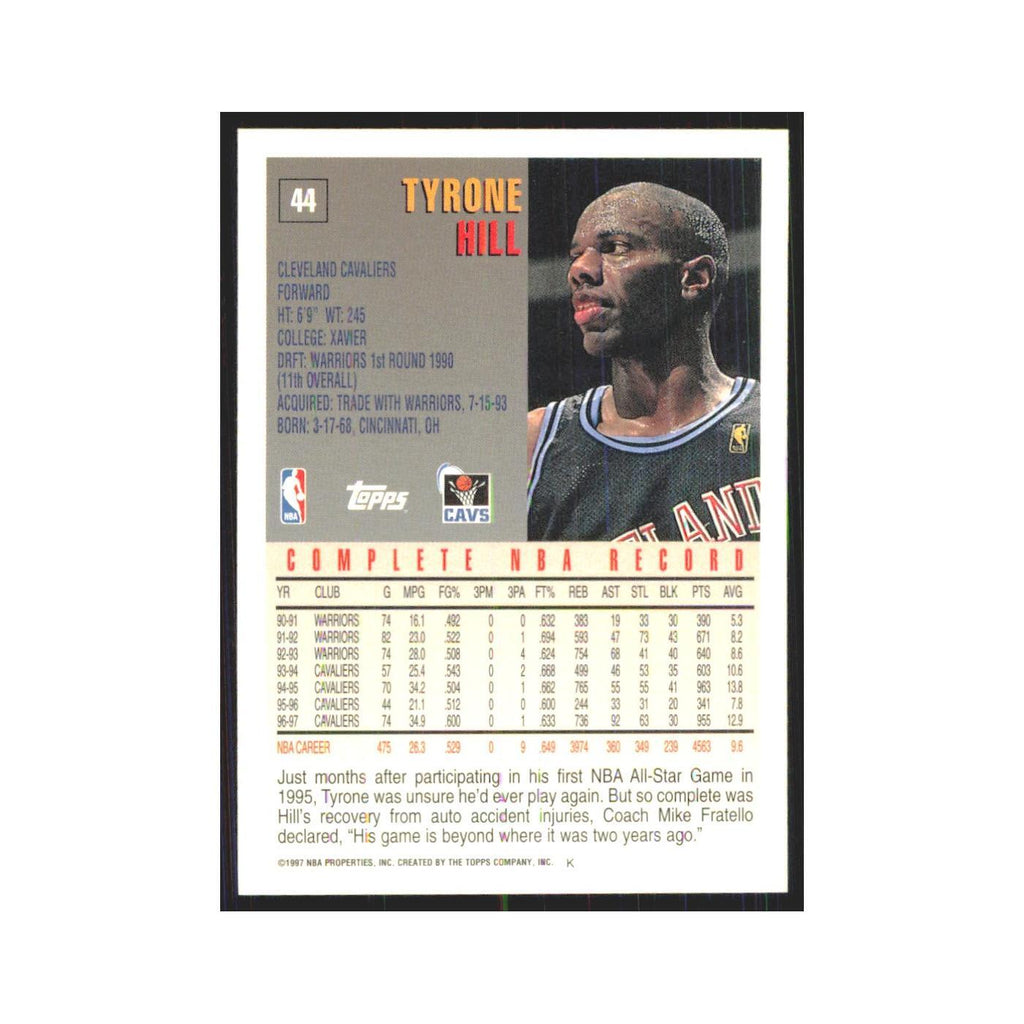 1997 Topps Tyrone Hill Cavaliers #44.0