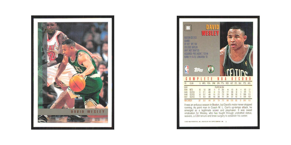 1997 Topps David Wesley Celtics #86.0