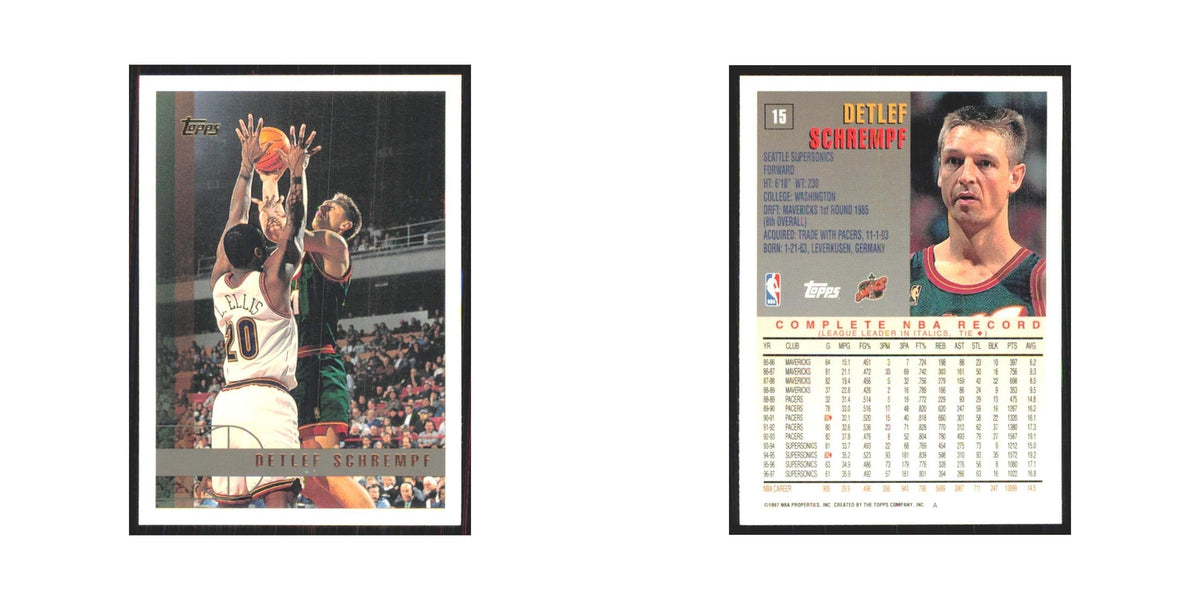 1997 Topps Detlef Schrempf Seattle SuperSonics #15.0