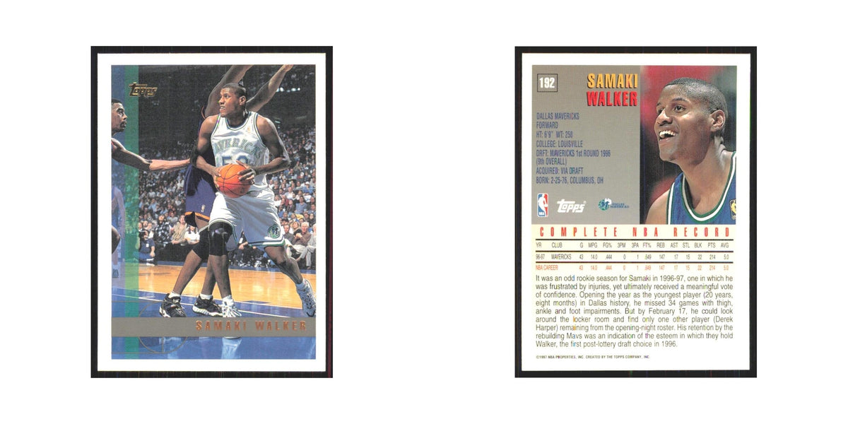1997 Topps Samaki Walker Mavericks #192.0