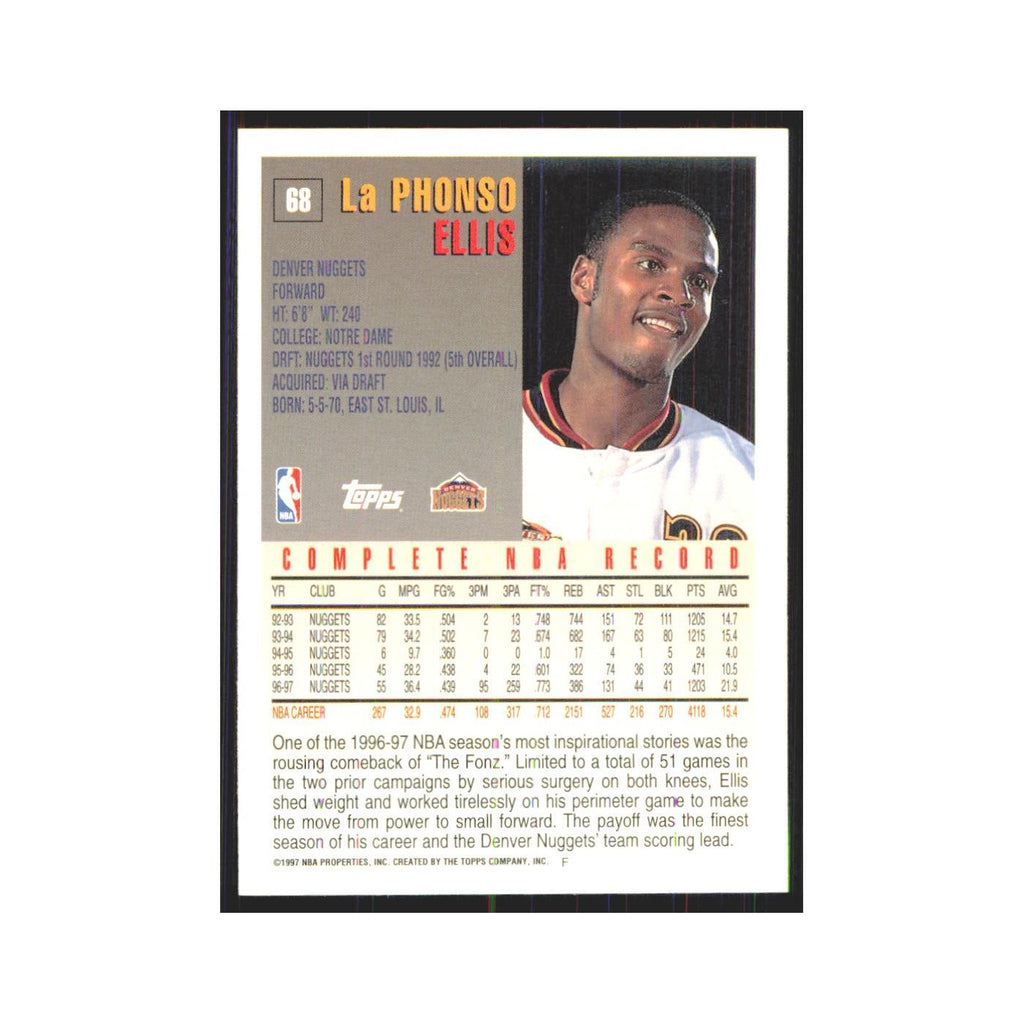 1997 Topps LaPhonso Ellis Nuggets #68.0