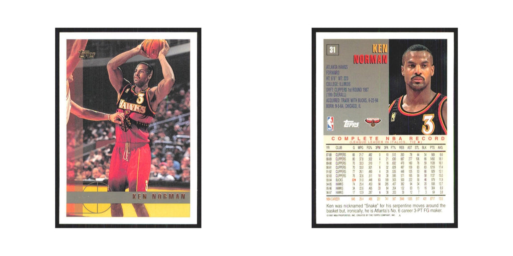 1997 Topps Ken Norman Hawks #31.0