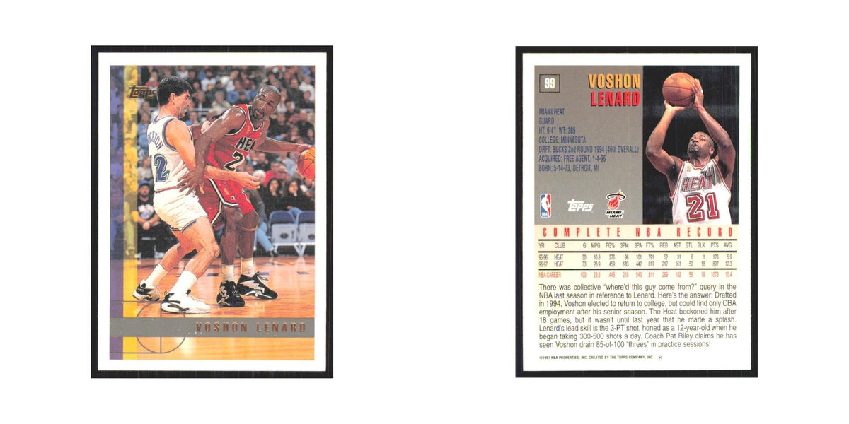 1997 Topps Voshon Lenard Heat #99.0