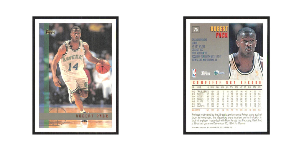 1997 Topps Robert Pack Mavericks #75.0