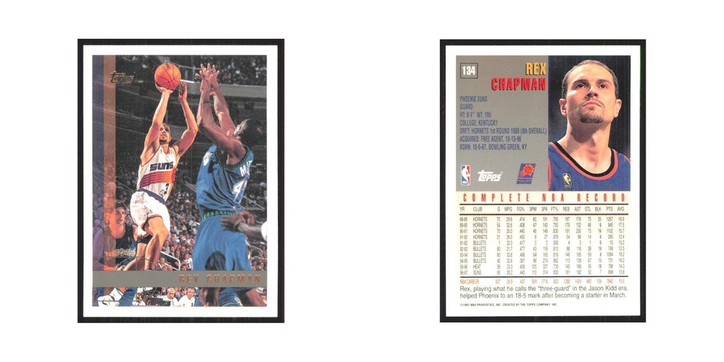 1997 Topps Rex Chapman Suns #134.0