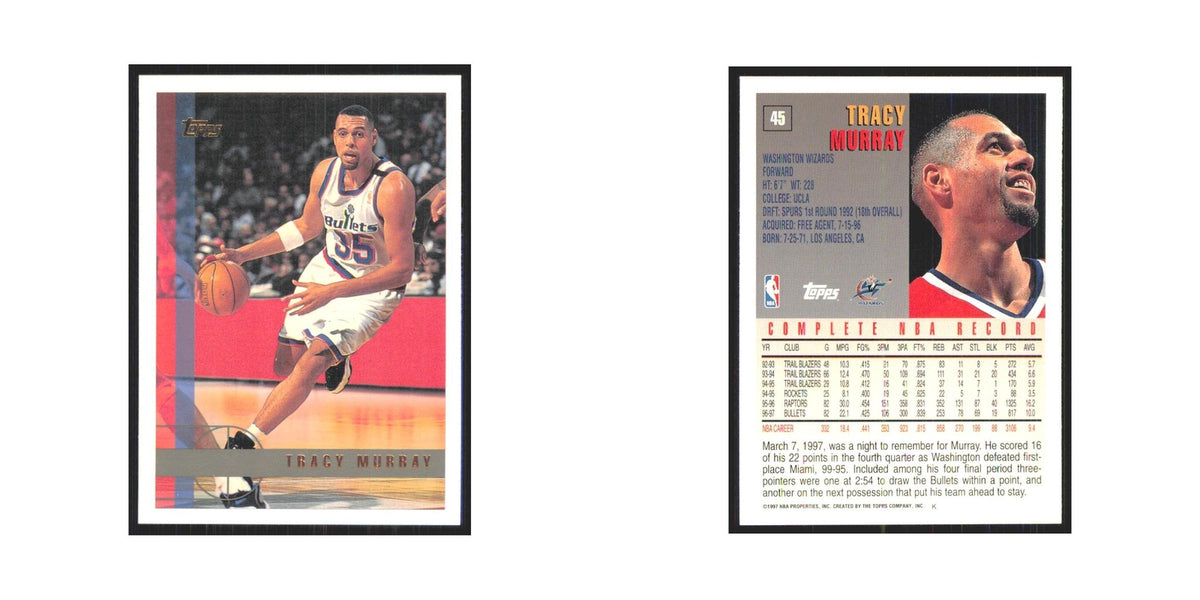 1997 Topps Tracy Murray Wizards #45.0