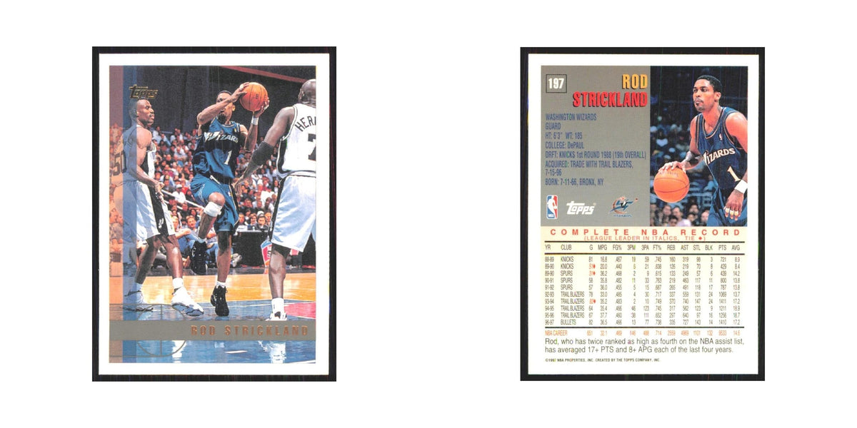 1997 Topps Rod Strickland Wizards #197.0