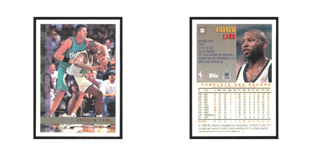 1997 Topps Andrew Lang Bucks #35.0