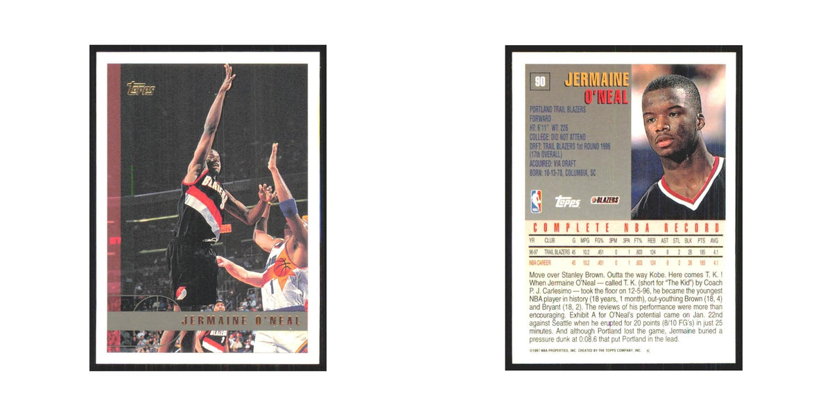 1997 Topps Jermaine O'Neal Blazers #90.0