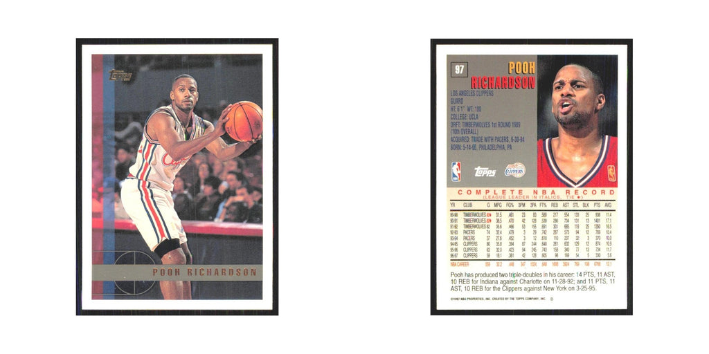 1997 Topps Pooh Richardson Clippers #97.0