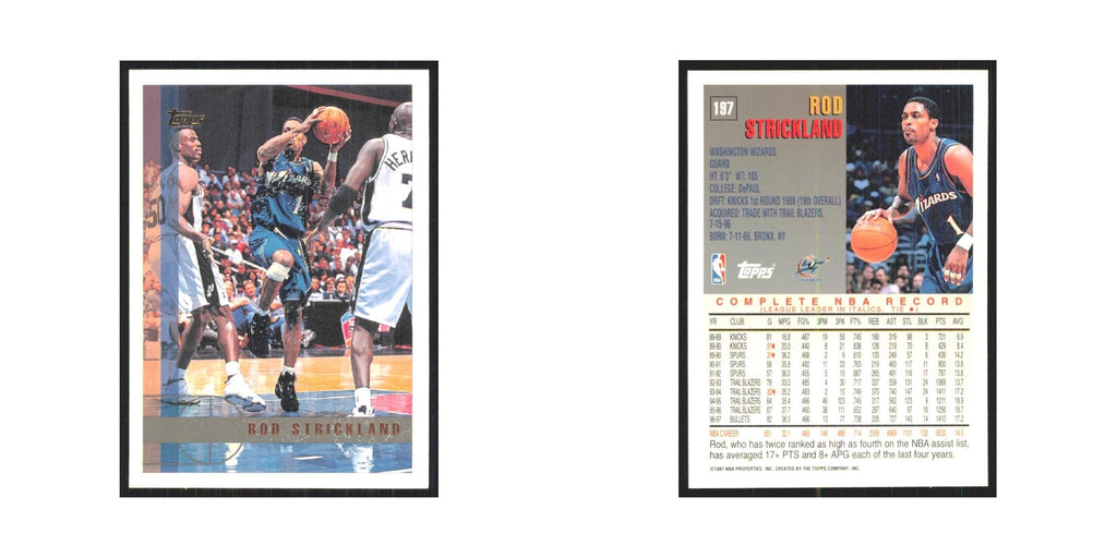 1997 Topps Rod Strickland Wizards #197.0