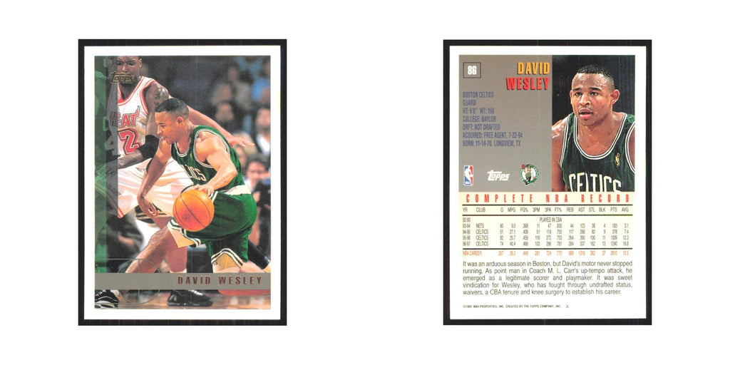 1997 Topps David Wesley Celtics #86.0