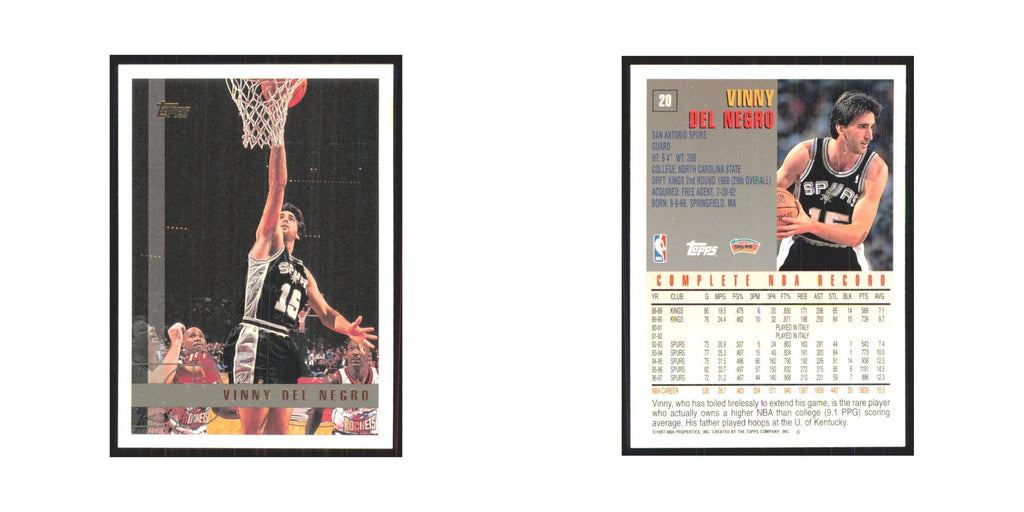 1997 Topps Vinny Del Negro Spurs #20.0