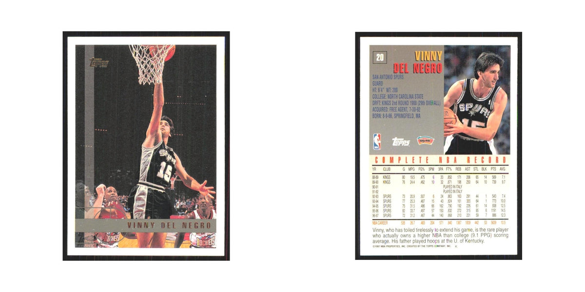 1997 Topps Vinny Del Negro Spurs #20.0