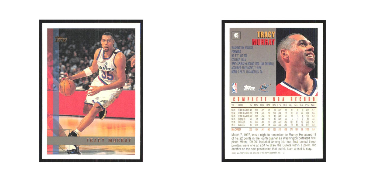 1997 Topps Tracy Murray Wizards #45.0