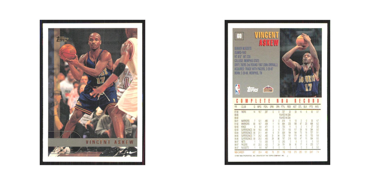 1997 Topps Vincent Askew Nuggets #60.0