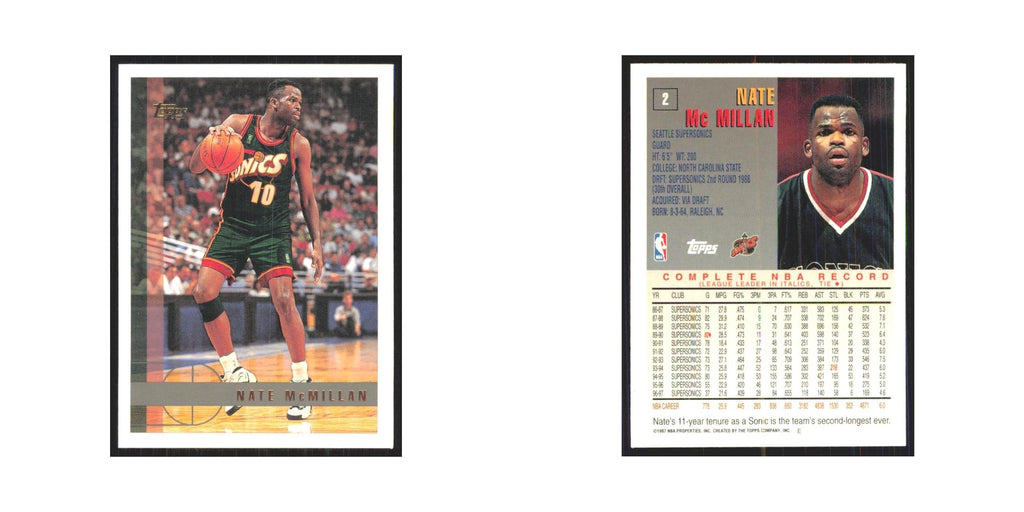 1997 Topps Nate McMillan Seattle SuperSonics #2.0