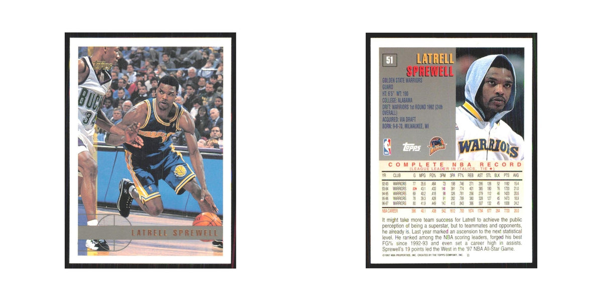1997 Topps Latrell Sprewell Golden State Warriors #51.0