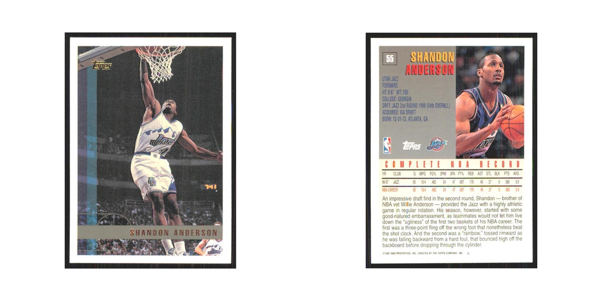 1997 Topps Shandon Anderson Jazz #55.0