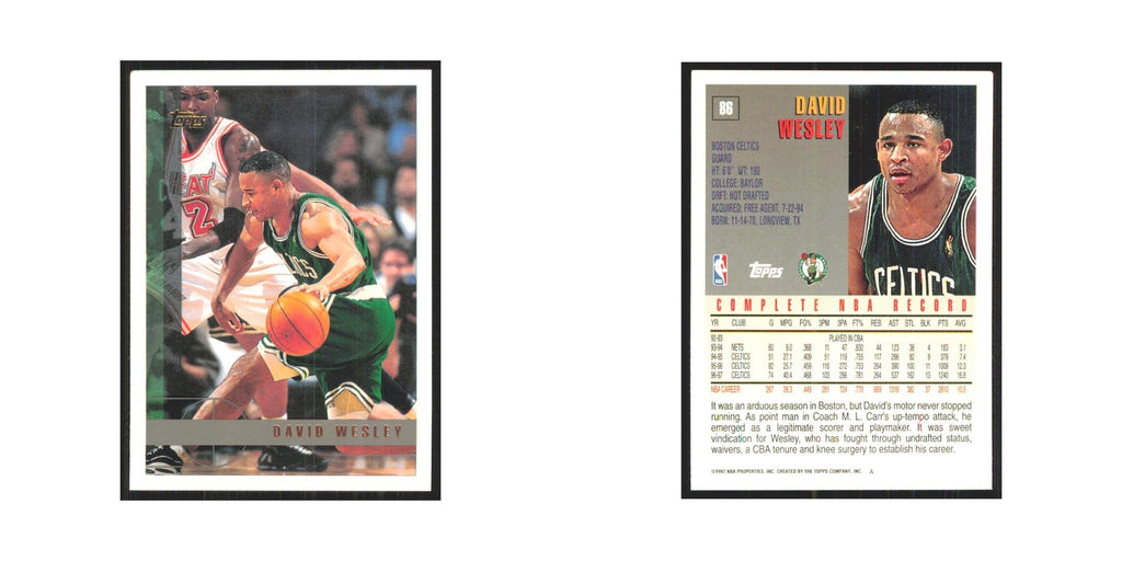 1997 Topps David Wesley Celtics #86.0