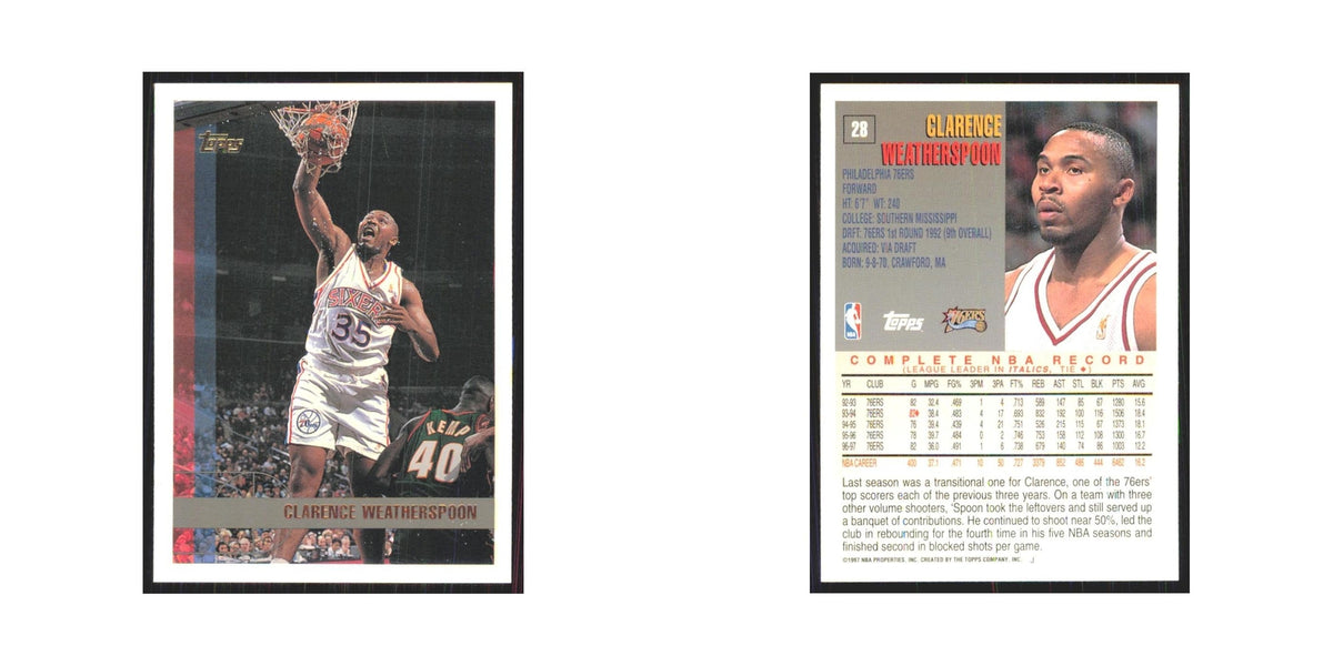 1997 Topps Clarence Weatherspoon 76ers #28.0