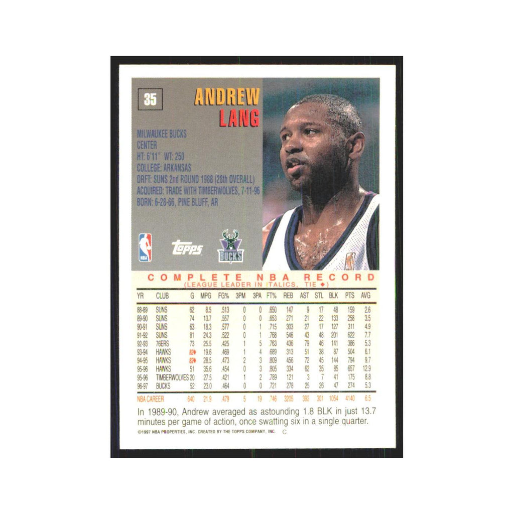 1997 Topps Andrew Lang Bucks #35.0