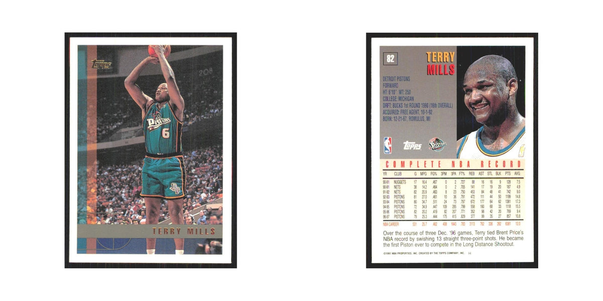 1997 Topps Terry Mills Pistons #82.0