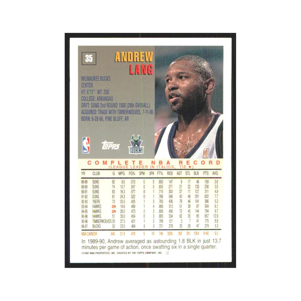 1997 Topps Andrew Lang Bucks #35.0