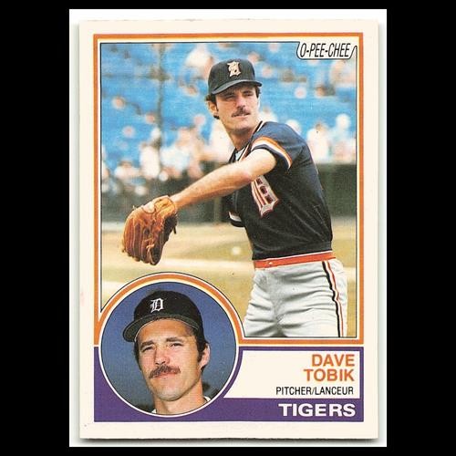 Dave Tobik #186 1983 O-Pee-Chee Detroit Tigers Baseball Card MLB NM