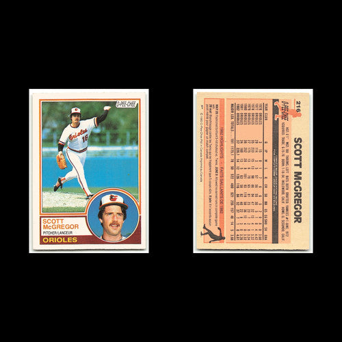 Scott McGregor #216 1983 O-Pee-Chee Baltimore Orioles Baseball Card MLB NM