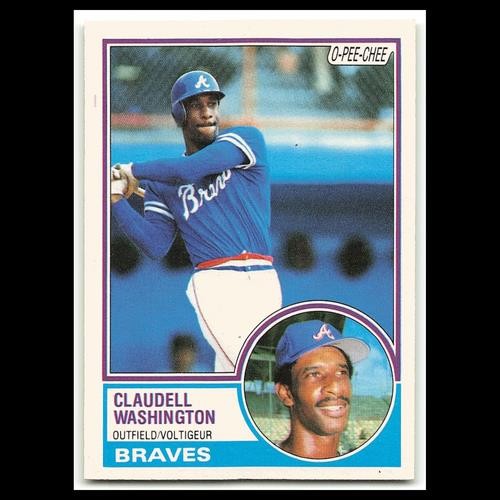 Claudell Washington #235 1983 O-Pee-Chee Atlanta Braves Baseball Card MLB NM