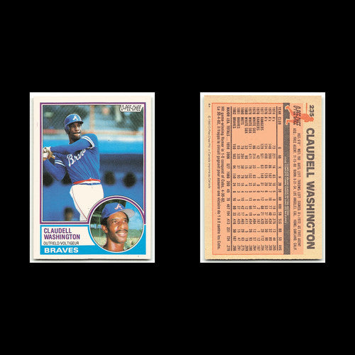 Claudell Washington #235 1983 O-Pee-Chee Atlanta Braves Baseball Card MLB NM