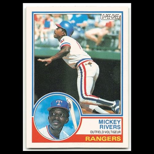 Mickey Rivers #224 1983 O-Pee-Chee Texas Rangers Baseball Card MLB NM